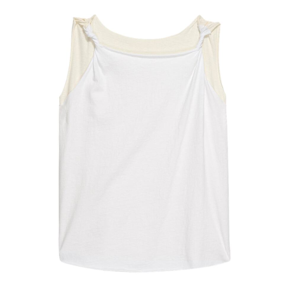 Donni. Soft Powder Creme Duo Twist Tank Top Size XL